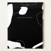 Abstraktes Schwarz-Weiß-Planendesign Planer (Rückseite)