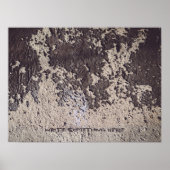 Abstraktes Schwarz-Weiß-Poster (geknackte Wand) Poster (Vorne)