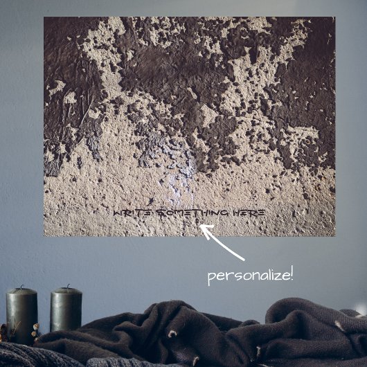 Abstraktes Schwarz-Weiß-Poster (geknackte Wand) Poster