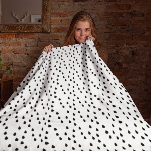 Abstraktes Schwarz-Weiß-Regenfallmuster Sherpadecke