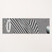 Abstraktes Schwarz-Weiß-Streifen optional Yogamatte (Vorderseite (Horizontal))