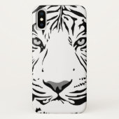 Abstraktes Schwarz-Weiß-Tiger-Gesicht Case-Mate iPhone Hülle (Rückseite)