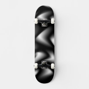 Abstraktes Schwarz-Weiß-Wetter Skateboard