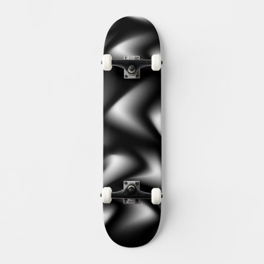 Abstraktes Schwarz-Weiß-Wetter Skateboard (Vorderseite)
