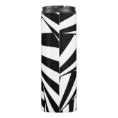 Abstraktes Schwarz/Weiß wirbeln Treppe Kunst, Dich Thermosbecher (Rückseite)