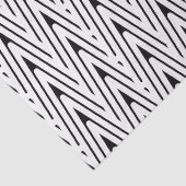 Abstraktes Schwarz-Weiß Zig Zag Seidenpapier (Detail)