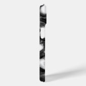 Abstraktes Schwarz-weißes Agating Geode Monogramm Case-Mate iPhone Hülle (Rückseite / Rechts)