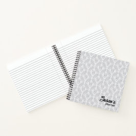 Abstraktes Schwarz-weißes Circles-Journal Notizblock