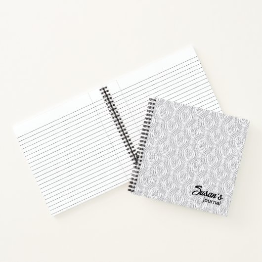 Abstraktes Schwarz-weißes Circles-Journal Notizblock (Innenseite)