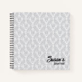 Abstraktes Schwarz-weißes Circles-Journal Notizblock (Vorderseite)