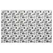 Abstraktes Schwarz-weißes modernes Stoff (Yard (91,4 cm))