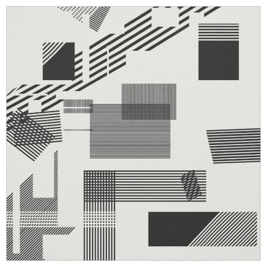 Abstraktes Schwarz-weißes modernes Stoff (Muster)