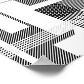 Abstraktes Schwarz-weißes Muster Poster (Ecke)