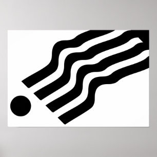 Abstraktes Schwarz-weißes Poster