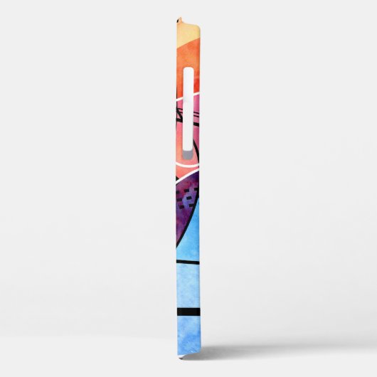 Abstraktes Schwarz-weißes Wasserfarbmuster Case-Mate iPhone Hülle (Rückseite / Links)