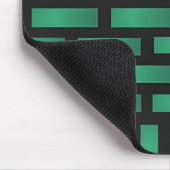 Abstraktes Schwarz-Ziegelmuster mit Rechtecken Mousepad (Ecke)