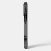 Abstraktes Schwarzes Aquarell-Monogramm Case-Mate iPhone Hülle (Rückseite / Links)