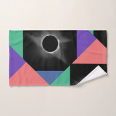 Abstraktes Schwarzes Eclipse Quadrat Multicolor Dr Handtuch (Handtuch)