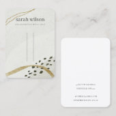 Abstraktes Schwarzes Gold-Haar-Button-Band-Display Visitenkarte (Vorne/Hinten)