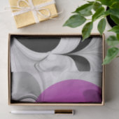 Abstraktes Schwarzes Grau mit Magenta Fraktal Kuns Seidenpapier (Geschenk)