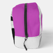 Abstraktes Schwarzes Grau mit Magenta Fraktal Kuns Waschbeutel (Rechts)