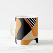 Abstraktes schwarzes Muster Kaffeetasse (Vorderseite Links)