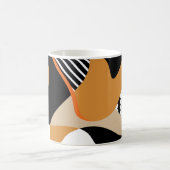 Abstraktes schwarzes Muster Kaffeetasse (Mittel)