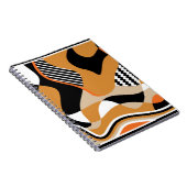 Abstraktes schwarzes Muster Notizblock (Rechte Seite)