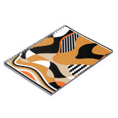 Abstraktes schwarzes Muster Notizblock (Linke Seite)