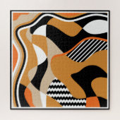 Abstraktes schwarzes Muster Puzzle (Horizontal)