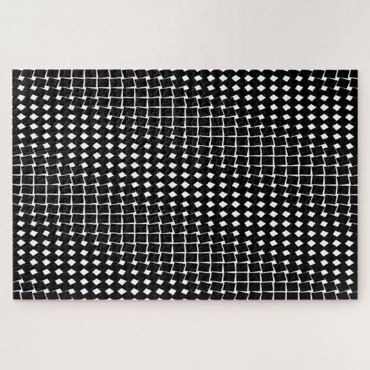 Abstraktes Schwarzes Muster Puzzle (Horizontal)