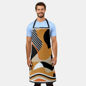 Abstraktes schwarzes Muster Schürze (Getragen)