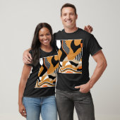 Abstraktes schwarzes Muster T-Shirt (Unisex)