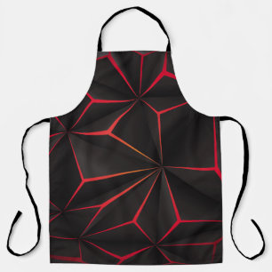 Abstraktes schwarzes Polygon rotes Licht futuristi Schürze