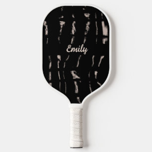 Abstraktes Schwarzes Skript Name Pickleball Paddle