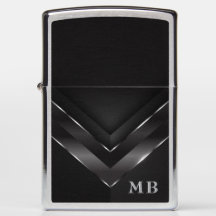 Abstraktes schwarzes Stahl - Zippo-Feuerzeug indiv