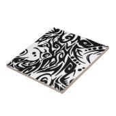 Abstraktes Schwarzes Stammes Fliese (Seite)