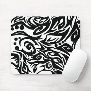 Abstraktes Schwarzes Stammes Mousepad