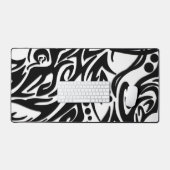 Abstraktes Schwarzes Stammes Schreibtischunterlage (Tastatur & Maus)
