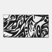 Abstraktes Schwarzes Stammes Schreibtischunterlage (Vorderseite)