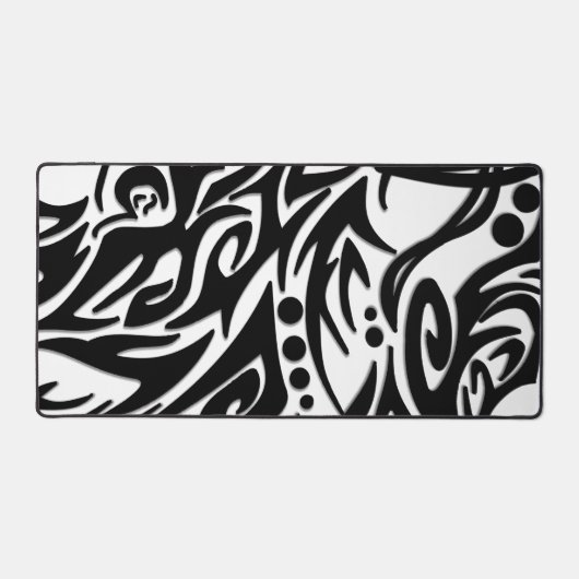 Abstraktes Schwarzes Stammes Schreibtischunterlage (Vorderseite)