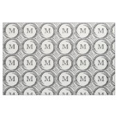 Abstraktes Schwarzes Swirl Monogramm #2 Stoff (Fat Quarter (45,7 x 55,9 cm))