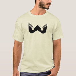 Abstraktes Schwarzes W Geometrischer Buchstabe W T-Shirt