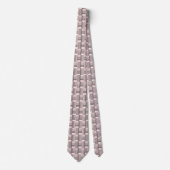Abstraktes Schwarzes Weaver auf rosa Krawatte (Vorderseite)
