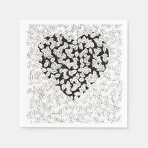 Abstraktes Schwarzherz-Blätter-Doodle-Muster-Papie