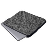 Abstraktes Schwarzweiß-Bild Laptopschutzhülle (Vorne Knopf)