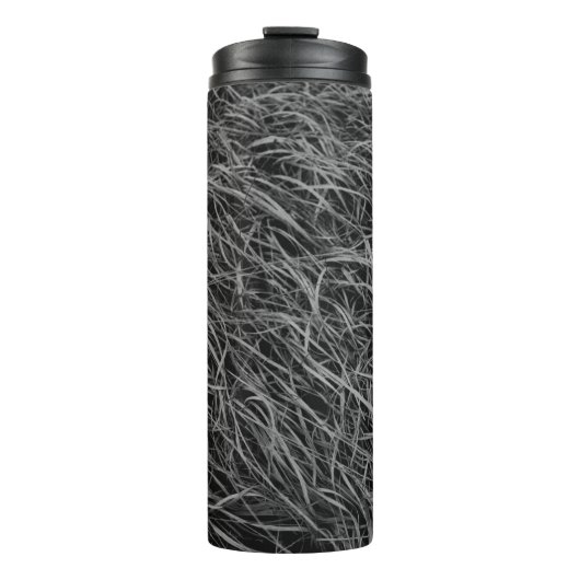 Abstraktes Schwarzweiß-Bild Thermosbecher (Vorderseite)