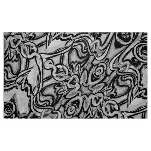 Abstraktes Schwarzweiss-Gewebe Stoff (Fat Quarter (45,7 x 55,9 cm))