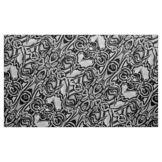 Abstraktes Schwarzweiss-Gewebe Stoff (Yard (91,4 cm))