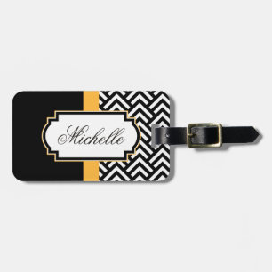 Abstraktes Schwarzweiss-Muster Gepäckanhänger